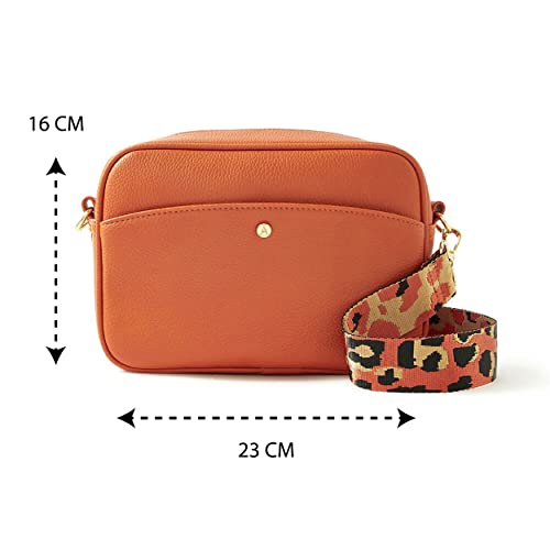 Accessorize London Women's Orange Camera Sling Bag| sling bag for woman latest |crossbody bag for women stylish |Shoulder/Crossbody Bag for Women with Adjustable Sling Srap - Image 5