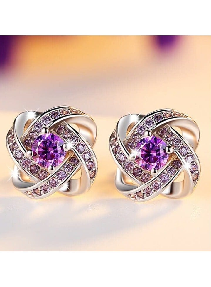 J.Rosée Swarovski Elements Crystal 18K Gold Plated 925 Sterling Silver Heart Studs Earrings for Women Gift Packing J.Rosée Fashion Jewelry JR-1027 - Image 2