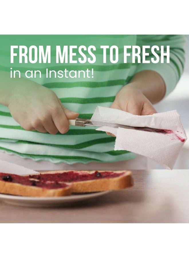 NICE Touch 2Ply Paper Towel Kitchen Roll Tissue 3600 Sheets, 500g Maxi Roll Contains 6 Packs 600 Diamond Embossed Sheets Higher Absorbency & Ultra Soft Tissue 3600 sheets - Image 4