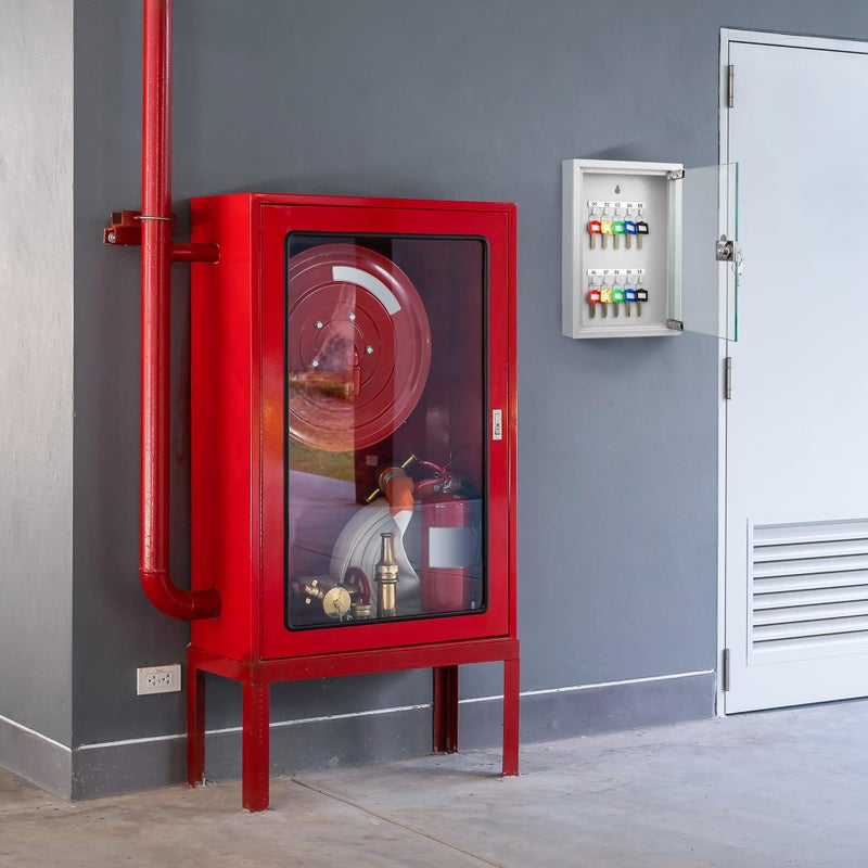 Barska CB12986 Key Lock 10 Position Key Cabinet with Glass Door Grey - Image 5