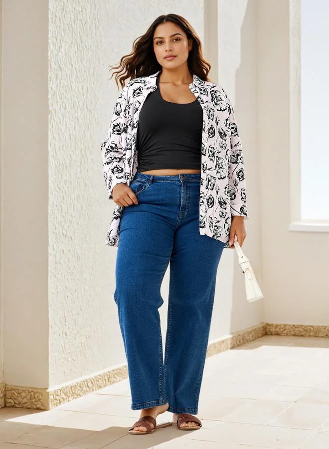 Ulla Popken Plus Size Ulla Popken Floral Print Shirt