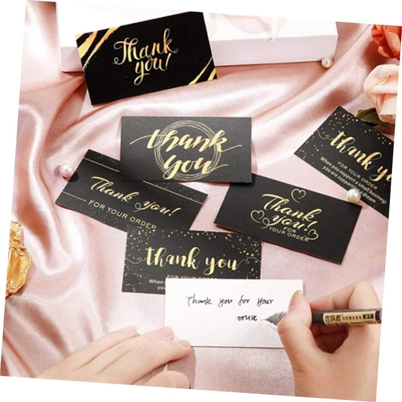 60pcs Black Thank You Cards with Gold Foil Printing Bulk Business Thank You Notes for Shop Customer Appreciation and Festival Events - Image 5