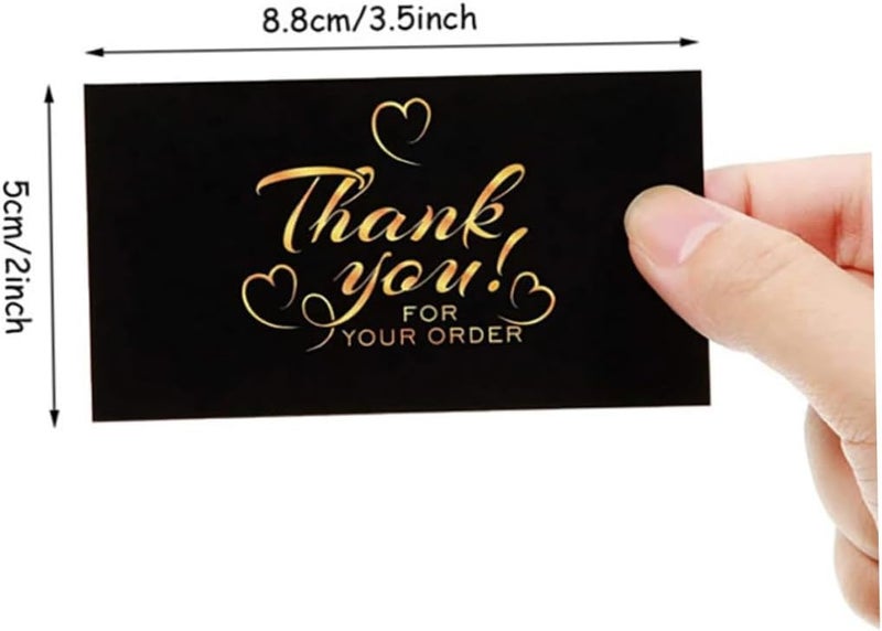 60pcs Black Thank You Cards with Gold Foil Printing Bulk Business Thank You Notes for Shop Customer Appreciation and Festival Events - Image 2