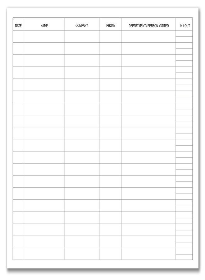 BookFactory Visitor Log Book Visitor Register Visitors Sign-in Book - 120 Pages, 8 7/8'' x 7'' - Blue Cover, Section Sewn Hardbound (Made in USA) - Image 3