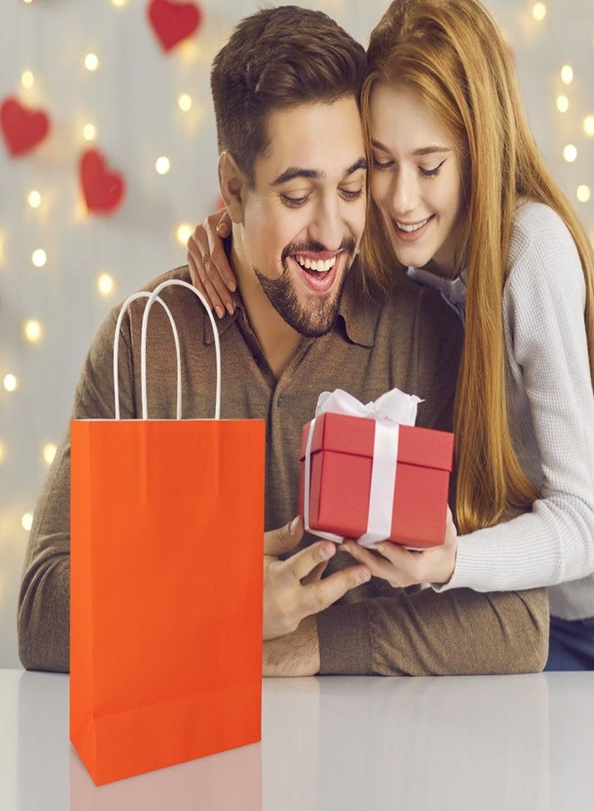 أكياس هدايا من ورق كرافت من ياديان، 20 قطعة، برتقالية اللون، بالجملة مع مقابض - أكياس هدايا وحفلات لعيد الميلاد، وأعياد الميلاد، والأعمال اليدوية، وحفلات الزفاف، والمزيد - 8.6 بوصة × 6.3 بوصة × 3.15 بوصة - Image 5