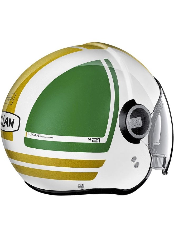 Nolan خوذة نولان N21 فيزر 06 فلاي بريدج جت (أبيض/ذهبي/أحمر/أخضر)، م (57) - Image 3