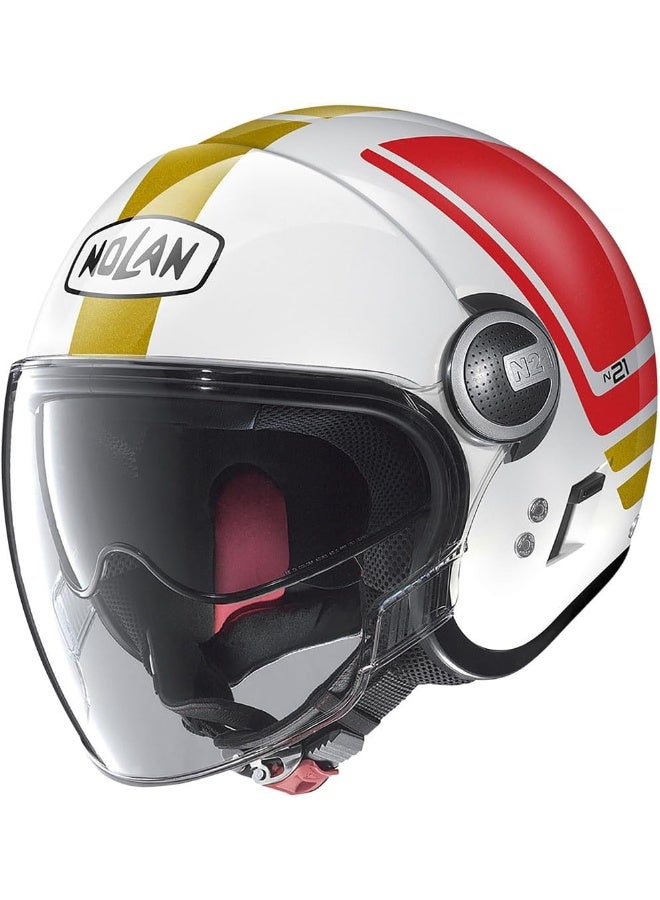 Nolan خوذة نولان N21 فيزر 06 فلاي بريدج جت (أبيض/ذهبي/أحمر/أخضر)، م (57) - Image 1