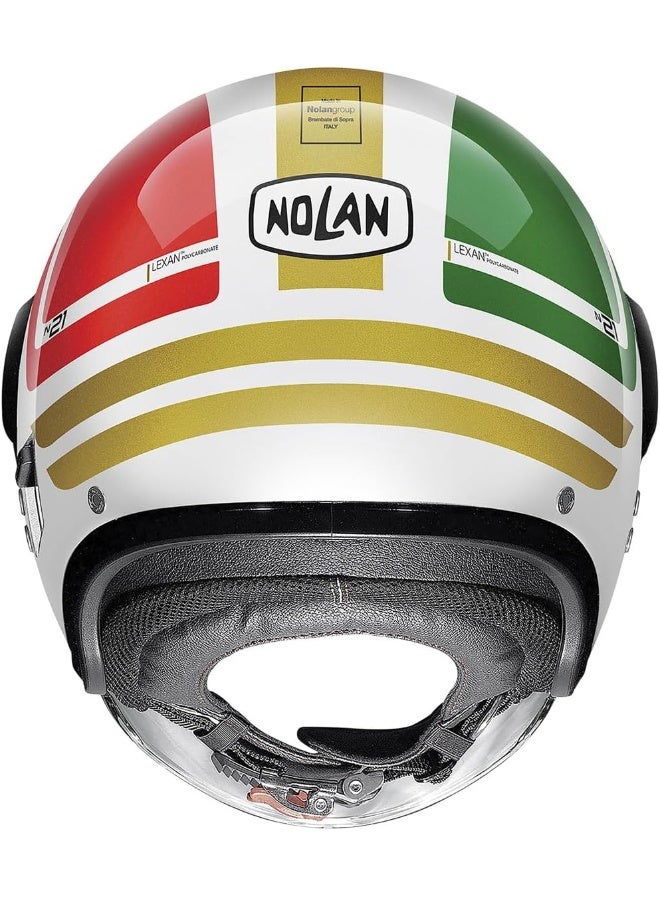 Nolan خوذة نولان N21 فيزر 06 فلاي بريدج جت (أبيض/ذهبي/أحمر/أخضر)، م (57) - Image 2