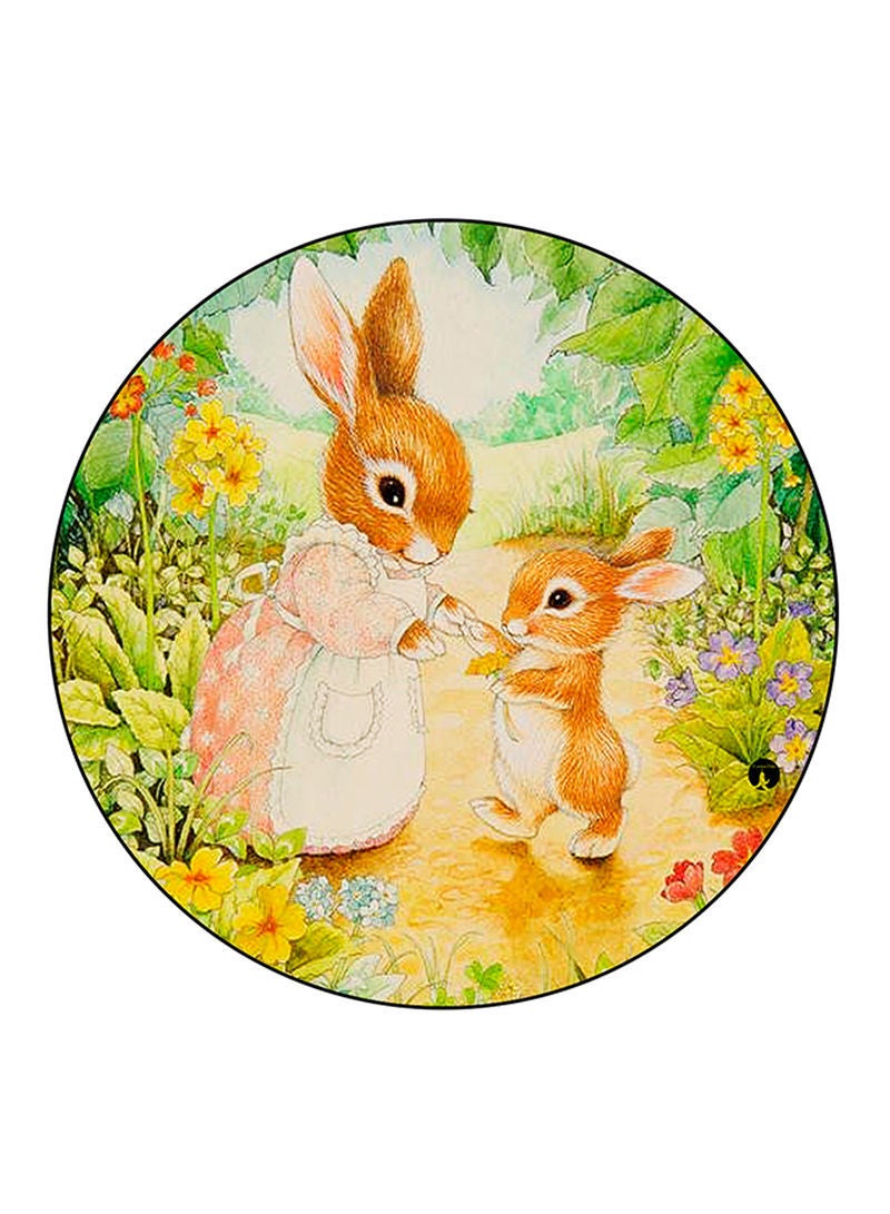 RKN Rabbits Printed Mouse Pad  Multicolour