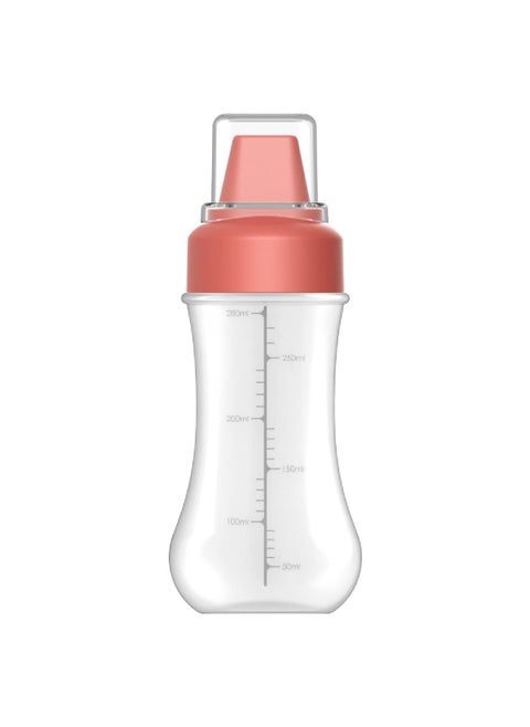 we3 Porous Squeeze Bottle Condiment Bottles Hot Sauce Dispenser Refillable Five Hole Container with Lid Squirt Bottle Sauce Dispenser Ketchup Bottle (Red)
