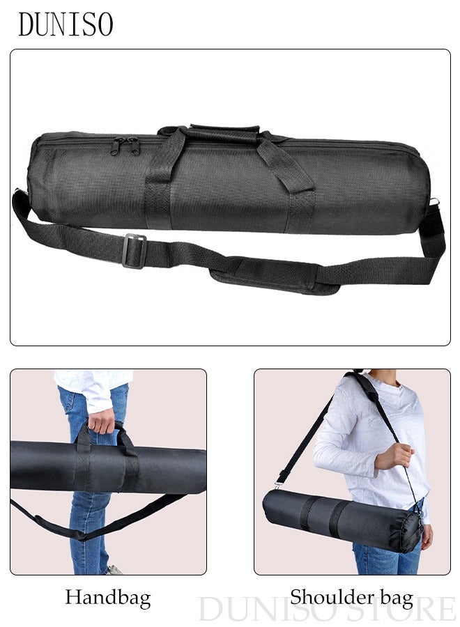 DUNISO Tripod Carrying Bag with Shoulder Strap Wear Resistant Zipper Closure Portable Camera Accessory Cylinder Shape Lens Bag Protection Shockproof for Light Stands Boom Stand and Tripod - Image 5