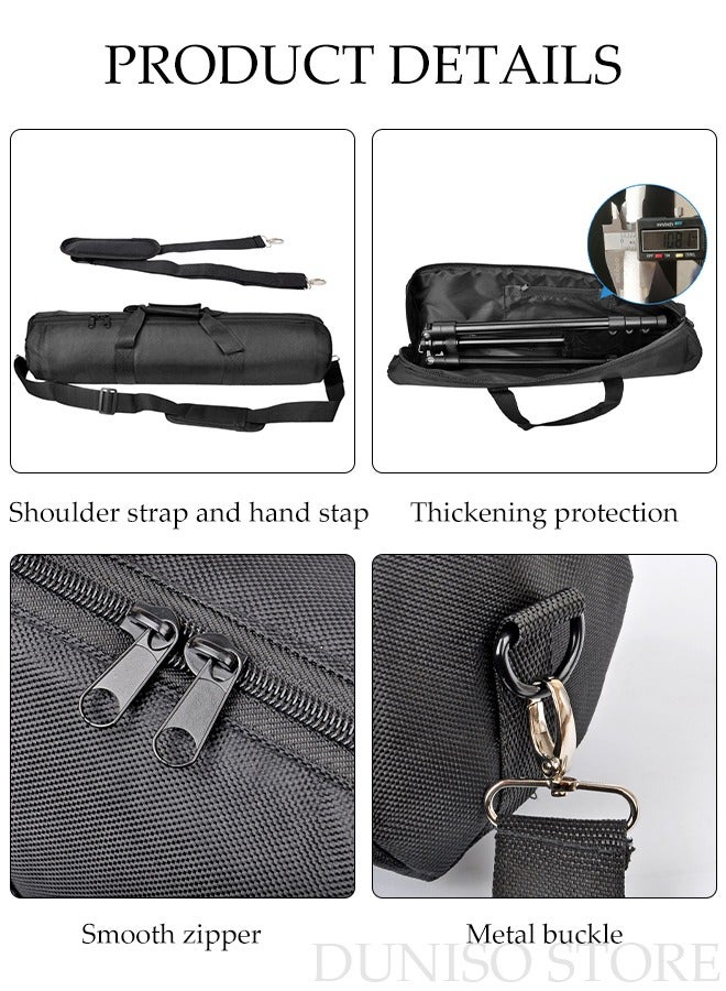 DUNISO Tripod Carrying Bag with Shoulder Strap Wear Resistant Zipper Closure Portable Camera Accessory Cylinder Shape Lens Bag Protection Shockproof for Light Stands Boom Stand and Tripod - Image 4