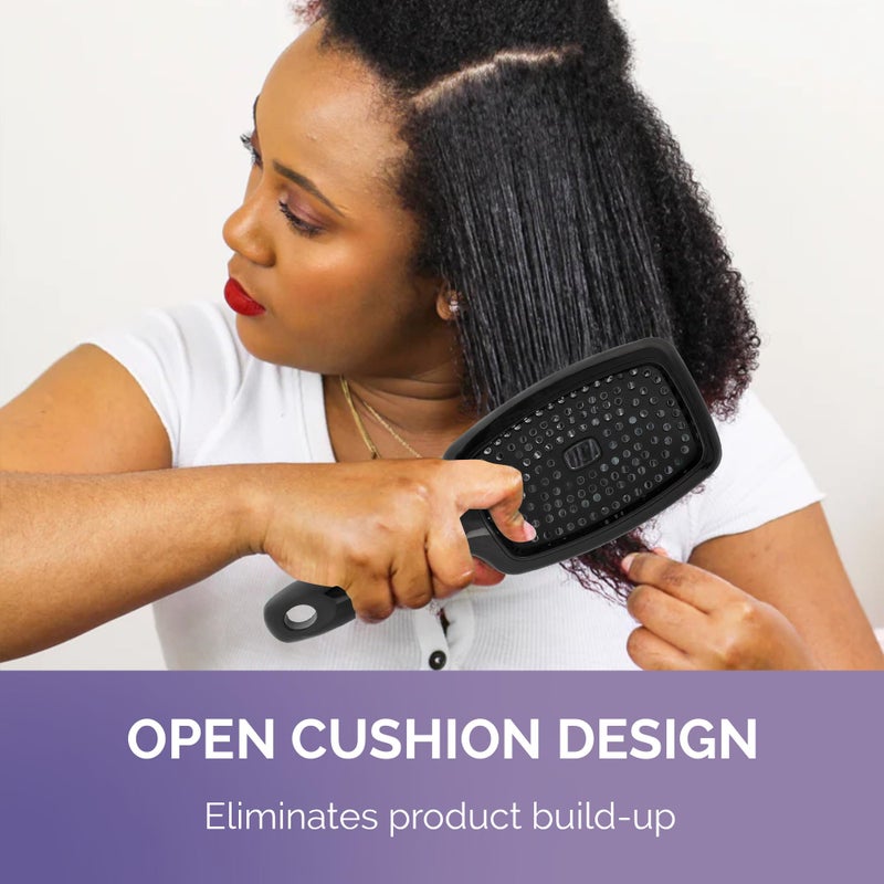 Curl Keeper Flexy Hair Brush, Purple - Detangling Hair Brush with Flexible Bristles for Shower Use, Combing Through Curls & Removing Tangles - Lightweight Hair Accessories for All Hair Type - Image 4