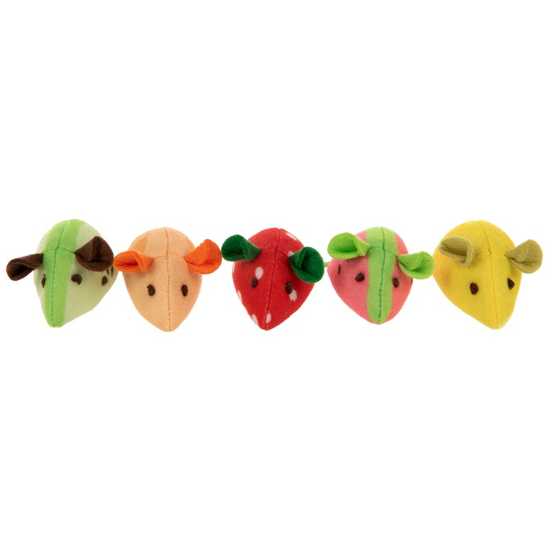 SmartyKat 5 Count Skitter Slices Plush Catnip Cat Toys Multi Color 5 Count - Image 2