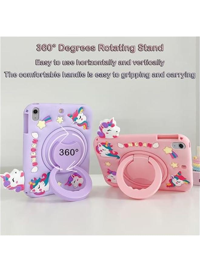 Case Compatible with iPad (A16) 11th Generation 11 Inch 2025, iPad 10th Generation 10.9 Inch 2022, 360° Rotatable Stand, Shoulder Strap, Stylus, Pink - Image 5