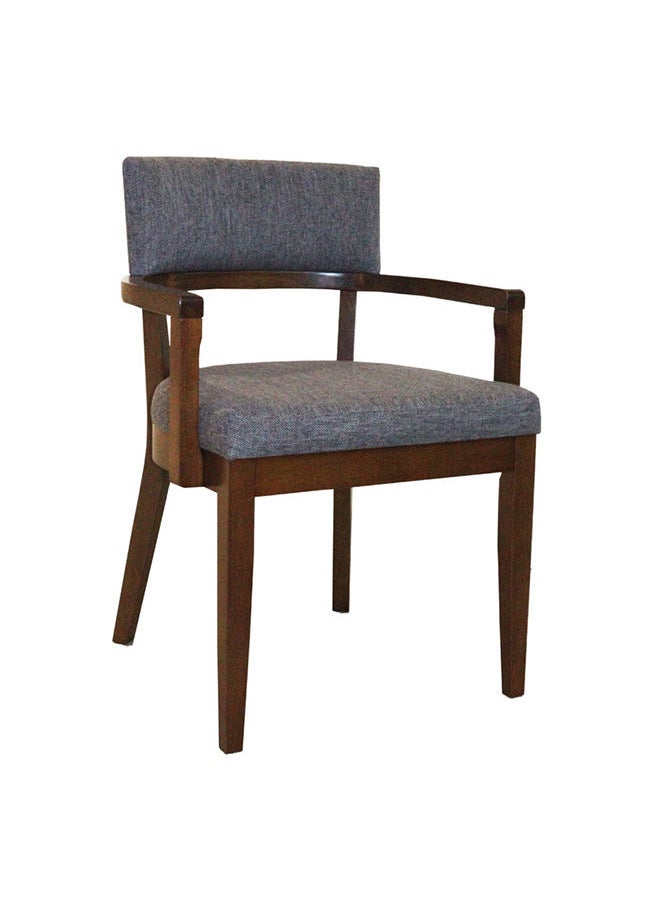 JILPHAR FURNITURE كرسي طعام عصري من الخشب الصلب مع مسند للذراع  - Image 2