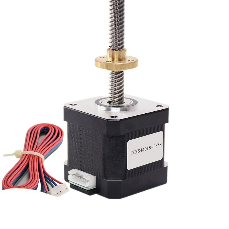 محرك خطوي Nema17 40N CM 1.5A مع مسمار توجيه T8x8 بطول 300 مم لأجزاء الطابعة ثلاثية الأبعاد - Image 1