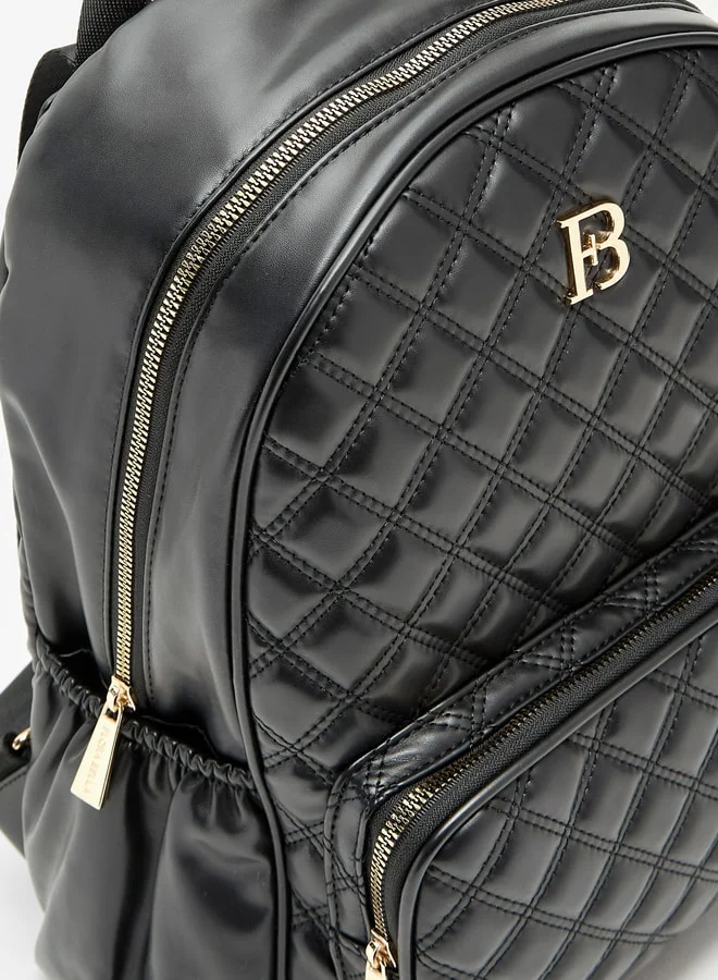 فلورا بيلا من شو إكسبرس Quilted Backpack with Adjustable Straps and Zip Closure