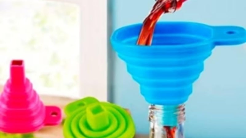 3 PcsSilicone Funnel for Kitchen Oil Sauce Water Juice Pouring NonSlip HeatResistant Easy to Clean  - Image 1