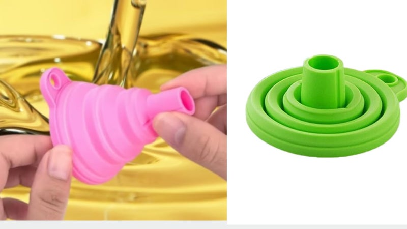 3 PcsSilicone Funnel for Kitchen Oil Sauce Water Juice Pouring NonSlip HeatResistant Easy to Clean  - Image 2