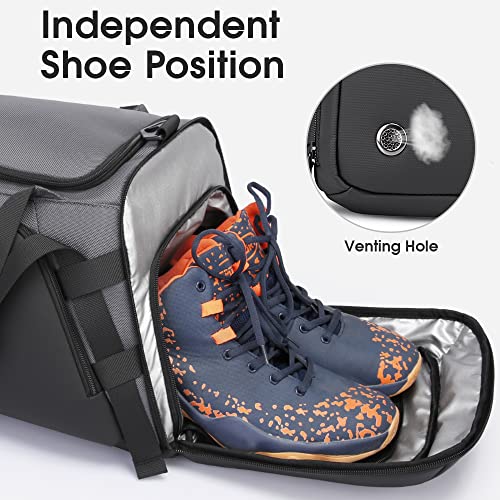 BANGE Gym Bag For Men,Dry And Wet Depart Pocket Sports Duffel Backpack With Shoes Compartment,Short-Distance Trip Duffel Gym Bag for Men Women - Image 3