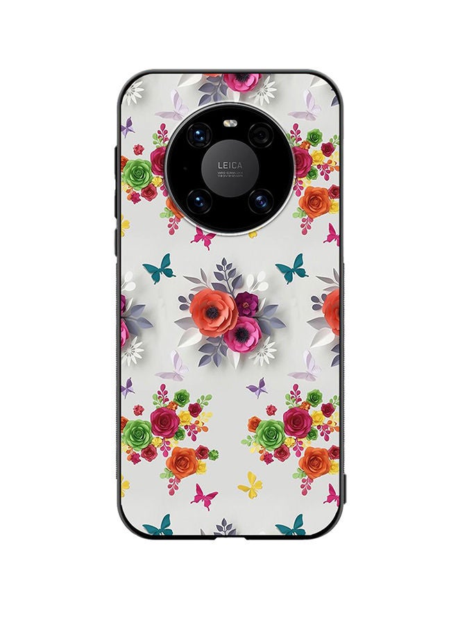 VR CREATIVE Protective Case Cover For Huawei Mate 40 Flower Design Multicolour - Image 1
