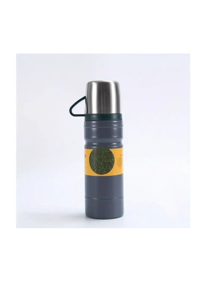 Vacuum Flask With 2 Stainless Steel Cups (680 Ml, Gray) - Image 2