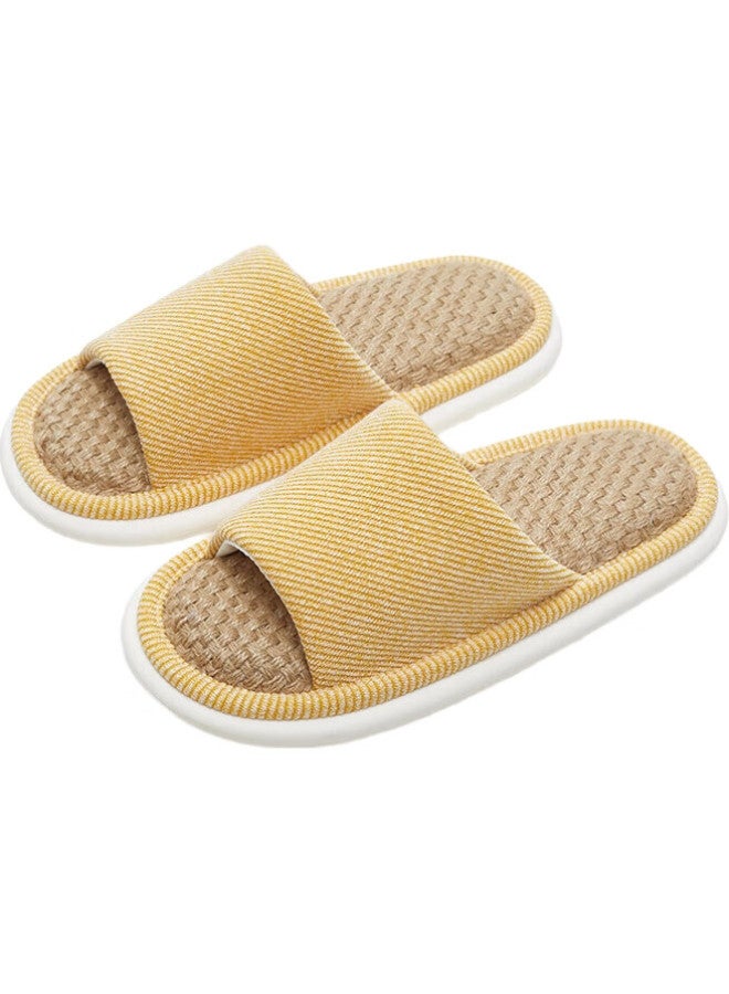 utune Youtiao Linen Slippers For Men, Home Use, Sweat-Absorbing, Breathable, Odor-Free, Soft-Soled, Comfortable, Non-Slip, Quiet, Suitable For Spring, Autumn, And All Seasons, Women'S Slippers - Image 2