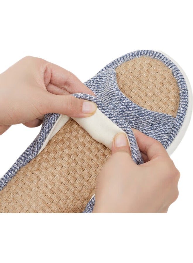 utune Youtiao Linen Slippers For Men, Home Use, Sweat-Absorbing, Breathable, Odor-Free, Soft-Soled, Comfortable, Non-Slip, Quiet, Suitable For Spring, Autumn, And All Seasons, Women'S Slippers - Image 1