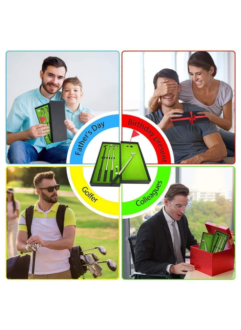 SYOSI - Golf Pen, Mini Golf Gift Set, Desktop Golf Ball Pen Gift, 3 Golf Clubs Pens with Balls and Flag, Dad Boss Coworkers Him Boyfriend Golfers Funny Birthday Gifts, Desktop Games Office Gadgets Desk Decor - Image 1