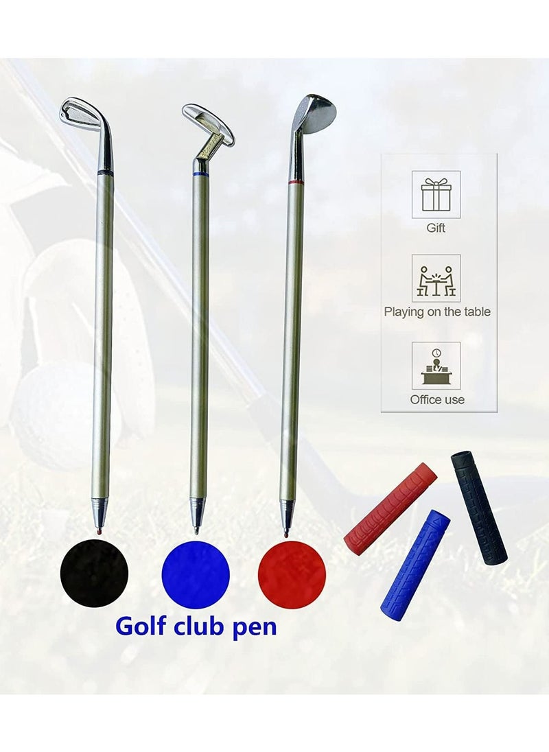 SYOSI - Golf Pen, Mini Golf Gift Set, Desktop Golf Ball Pen Gift, 3 Golf Clubs Pens with Balls and Flag, Dad Boss Coworkers Him Boyfriend Golfers Funny Birthday Gifts, Desktop Games Office Gadgets Desk Decor - Image 1