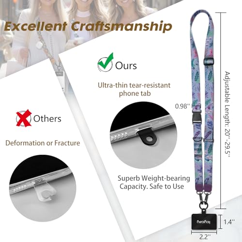 Icycay Phone Lanyard Crossbody, Axolotls Cell Phone Strap for Around The Neck Adjustable, Anti Theft Cute Lanyard for ID Holder Keys Accessories Travel Essential - Image 5