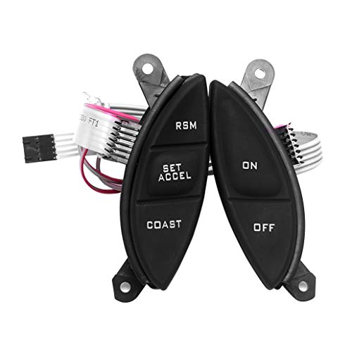 HUSUKU Steering Wheel Mounted Cruise Control Switch Buttons Kit Replacement Fit for 1998-2003 Ford Ranger 2001-2005 Ford Explorer Sport Trac F150 Mercury Mountaineer B3000 F87Z9C888BB (Black) - Image 1