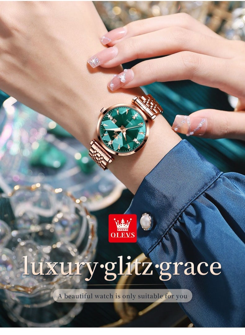OLEVS - Watches for Women Stainless Steel Quartz Water Resistant Analog Watch 32mm 5536 - Image 1