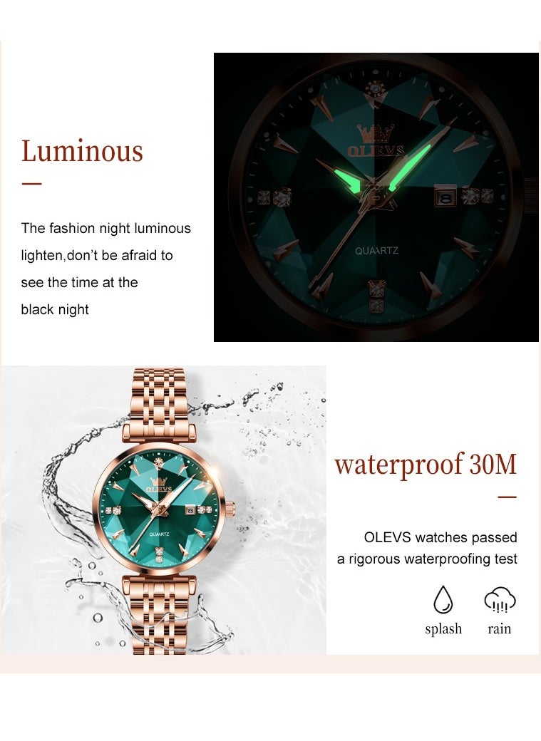 OLEVS - Watches for Women Stainless Steel Quartz Water Resistant Analog Watch 32mm 5536 - Image 1