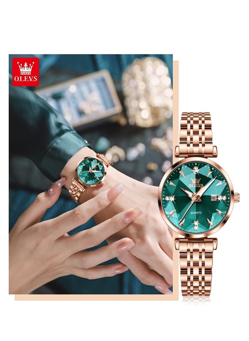 OLEVS - Watches for Women Stainless Steel Quartz Water Resistant Analog Watch 32mm 5536 - Image 1