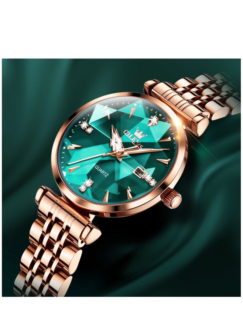 OLEVS - Watches for Women Stainless Steel Quartz Water Resistant Analog Watch 32mm 5536 - Image 1