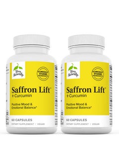 Terry Naturally Terry Naturally Saffron Lift + Curcumin - 60 Capsules, Pack of 2 - Emotional Balance - Non-GMO, Vegan, Gluten Free - 120 Total Servings  - Image 1