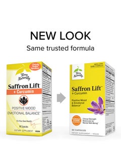 Terry Naturally Terry Naturally Saffron Lift + Curcumin - 60 Capsules, Pack of 2 - Emotional Balance - Non-GMO, Vegan, Gluten Free - 120 Total Servings  - Image 3
