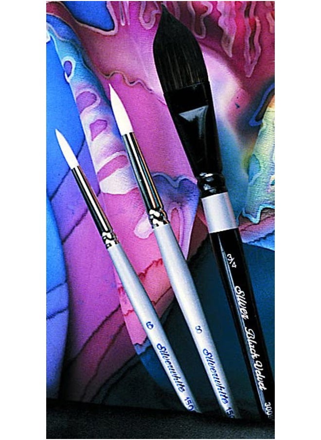 Silver Brush Limited SLM-3099 Susan Louise Moyer Basic Set, Paintbrushes for Watercolor, Gouache, Inks, & Dyes, Set of 3, Size 3/4 Inch Oval and Sizes 6 and 8 Round Paintbrushes, Short Handle  - Image 3