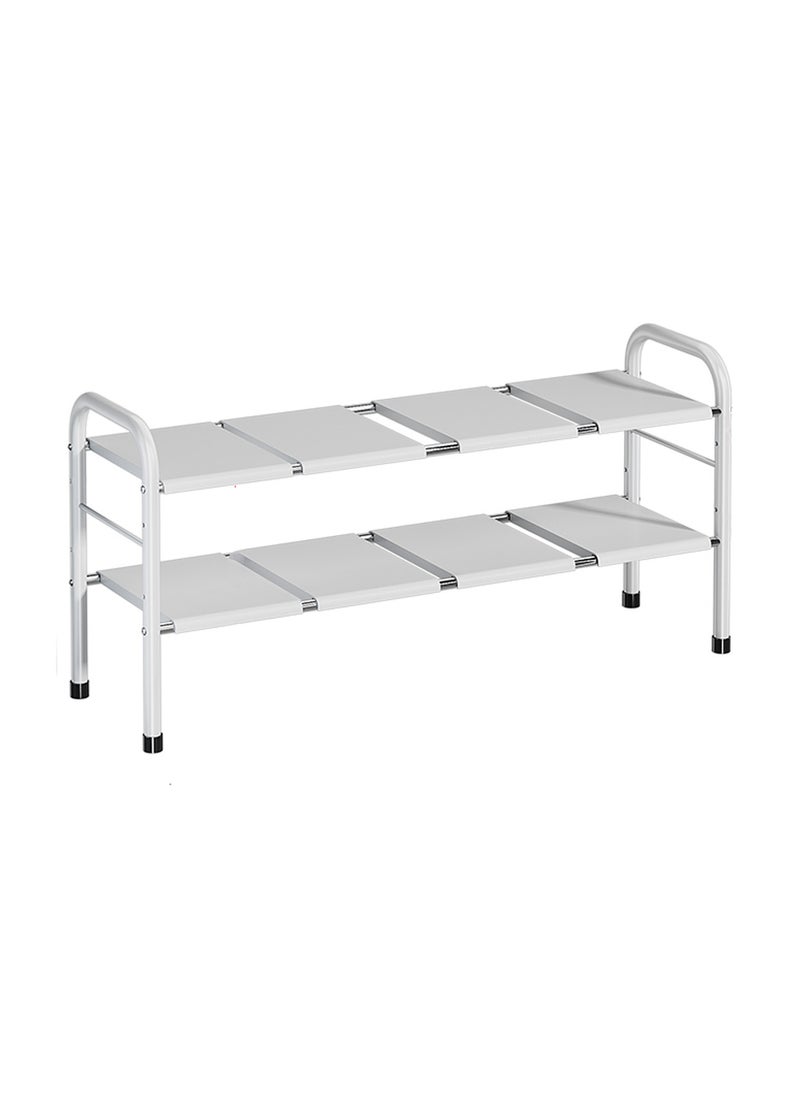 Magic Park Under Sink Kitchen Rack Cabinet Shelf Organizer 2 Tier Kitchen Sink Dish Rack with 8 Removable Panels Under Shelf Storage Organize Holder for Kitchen Bathroom White  - Image 1