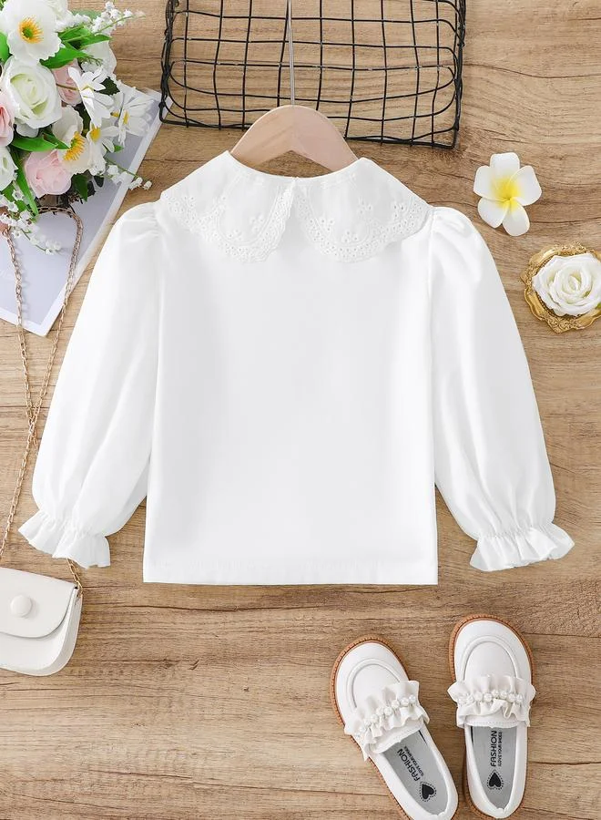 تايك تو Take Two Solid Peter Pan Collar Buttoned Shirt