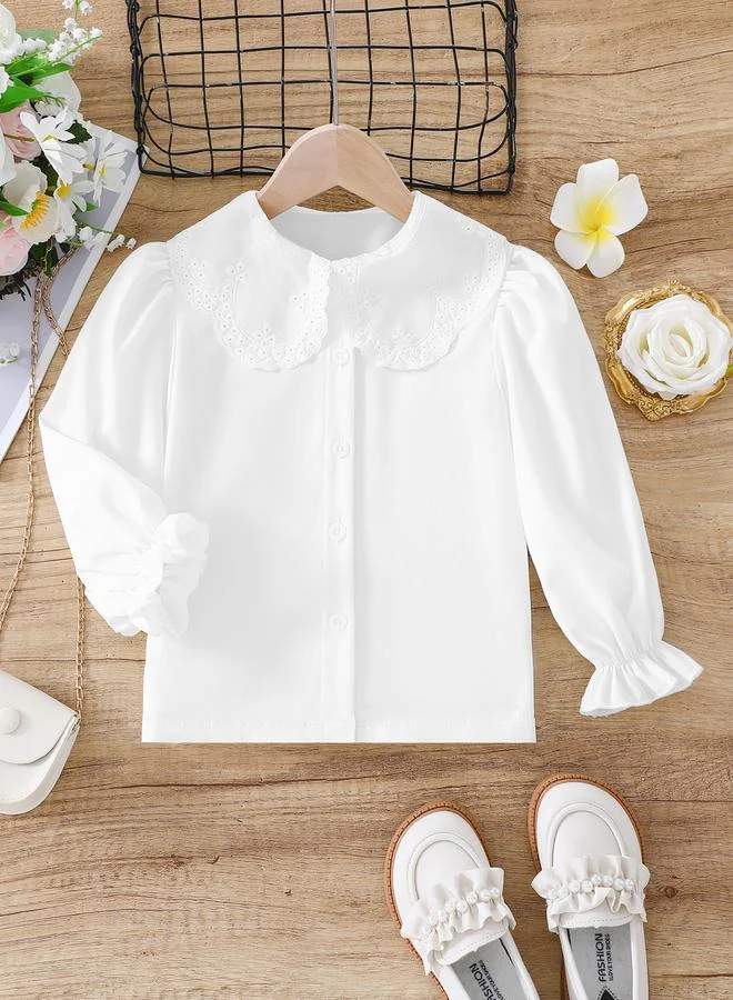 تايك تو Take Two Solid Peter Pan Collar Buttoned Shirt