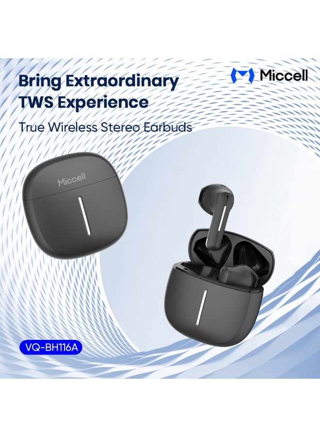 miccell BH116B anc+enc wireless earbuds - Image 1