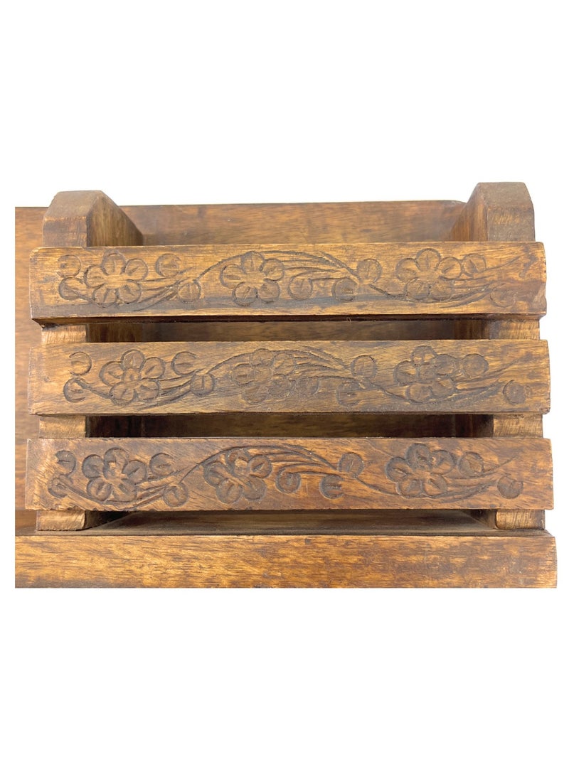 Souq DESIGNS Wall Mounted Rustic Wooden Hooks for Hanging - Wall Hooks Entryway Kitchen Hanger - Hanging Organizer Decorative Holder - Key Holder for Wall - Door Hook Clothes Hanger Shelf  - Image 5