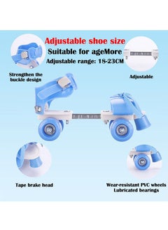 ZCM-HAPPY Kids Unisex Four Wheel Roller Skating Shoes  - Image 2