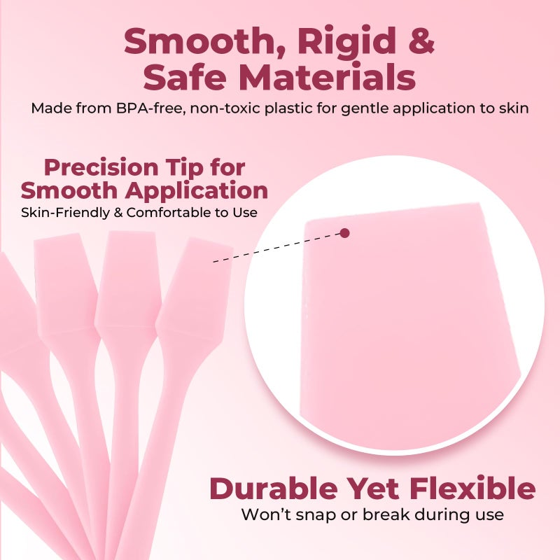 Kopperko Cosmetic Spatulas (2.5â€, 100 Pack) - Small Plastic Spatula for Cosmetics, Creams & Crafts | Essential Esthetician Supplies | Makeup Spatula or Multipurpose Mini Applicator for Skincare | Pink - Image 4