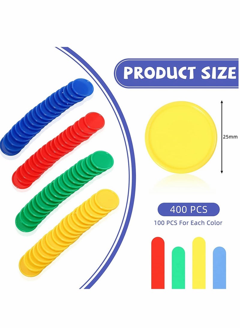 Round Chips Learning Toys, 160 Pcs/Set 4 Color Round Chips Counting Numbers Teaching Aids Game Party Props, for Crafts Decoration - Image 5