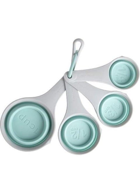 Set of 4 Measuring Cups, Collapsible Space-Saving Measuring Scales - Assorted Set Color, Dishwasher safe
