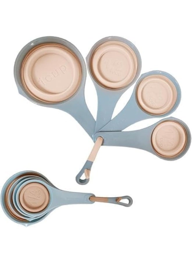 Generic - Set of 4 Measuring Cups, Collapsible Space-Saving Measuring Scales - Assorted Set Color, Dishwasher safe - Image 1